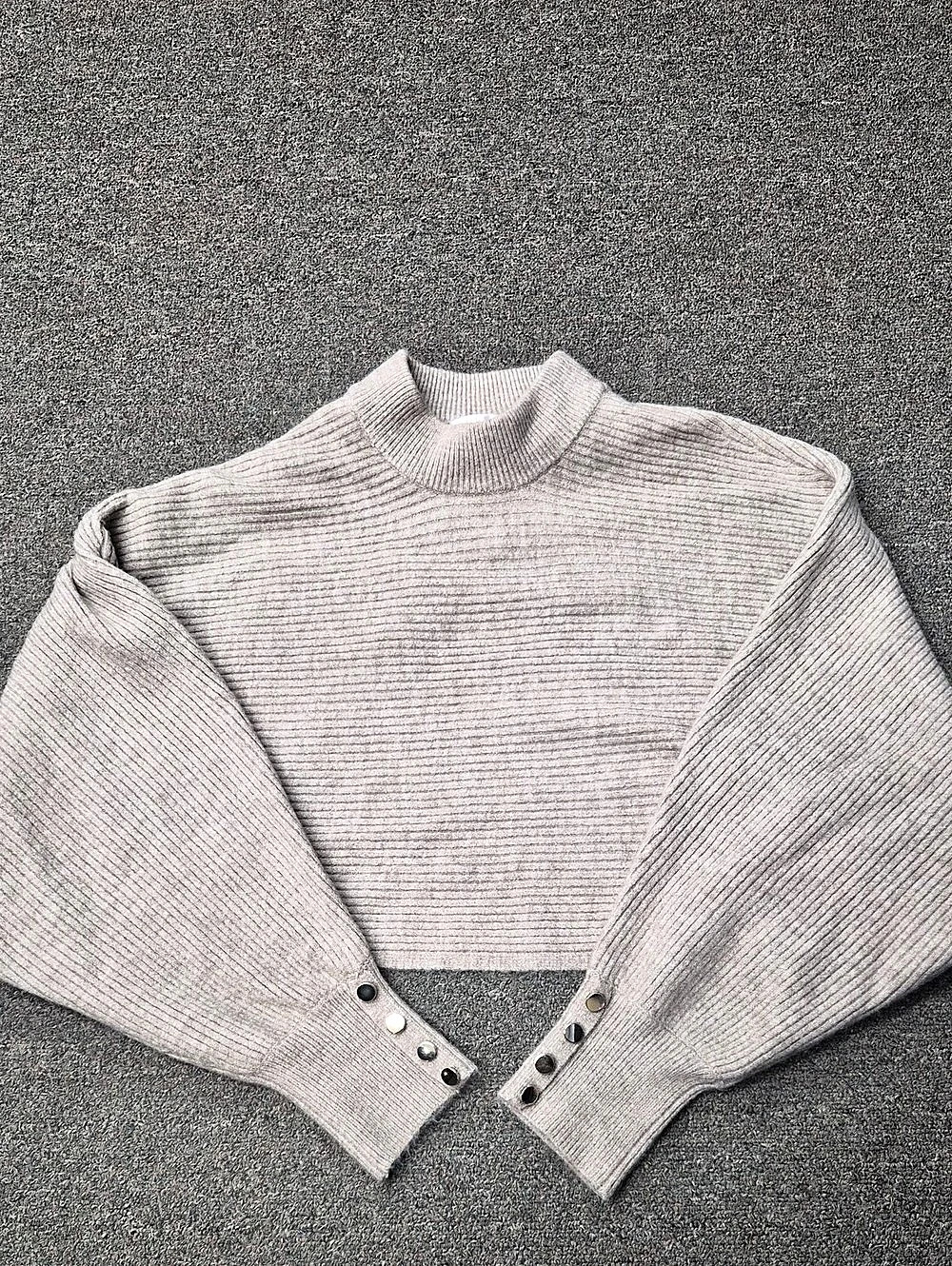 Guess Brown Cowl Neck Crop Sweater With Open Back Size Small NWT